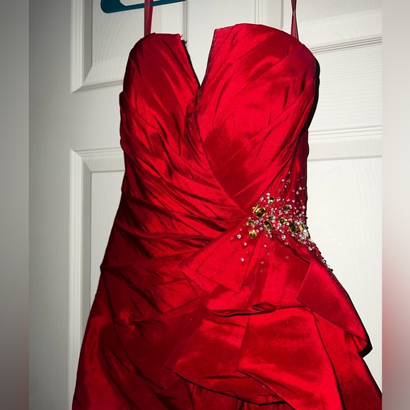 Dresses Red Corset Prom Dress Poshmark
